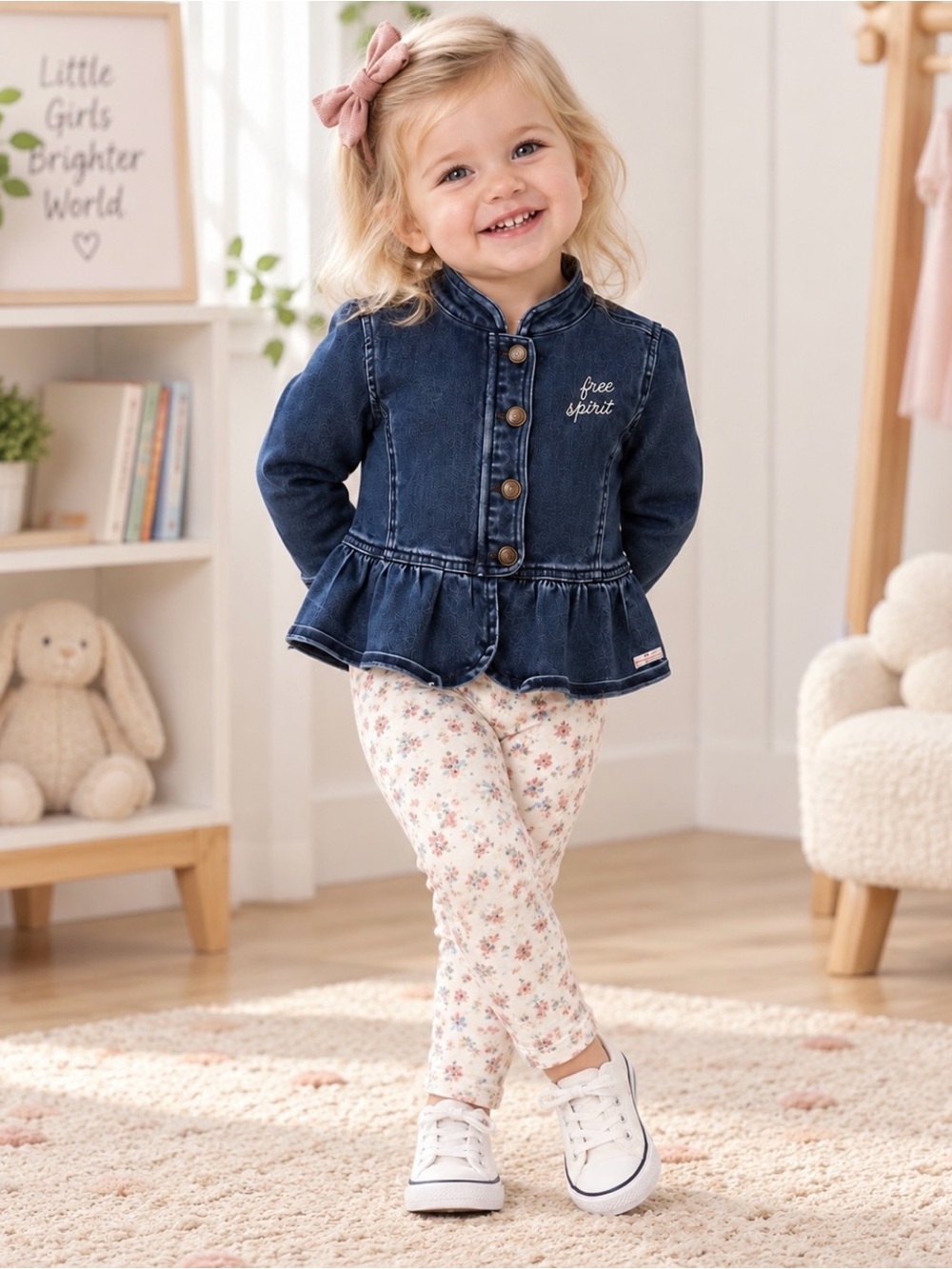 Hudson Jeans Toddler Girl Peplum Jean Jacket